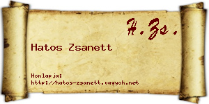 Hatos Zsanett névjegykártya